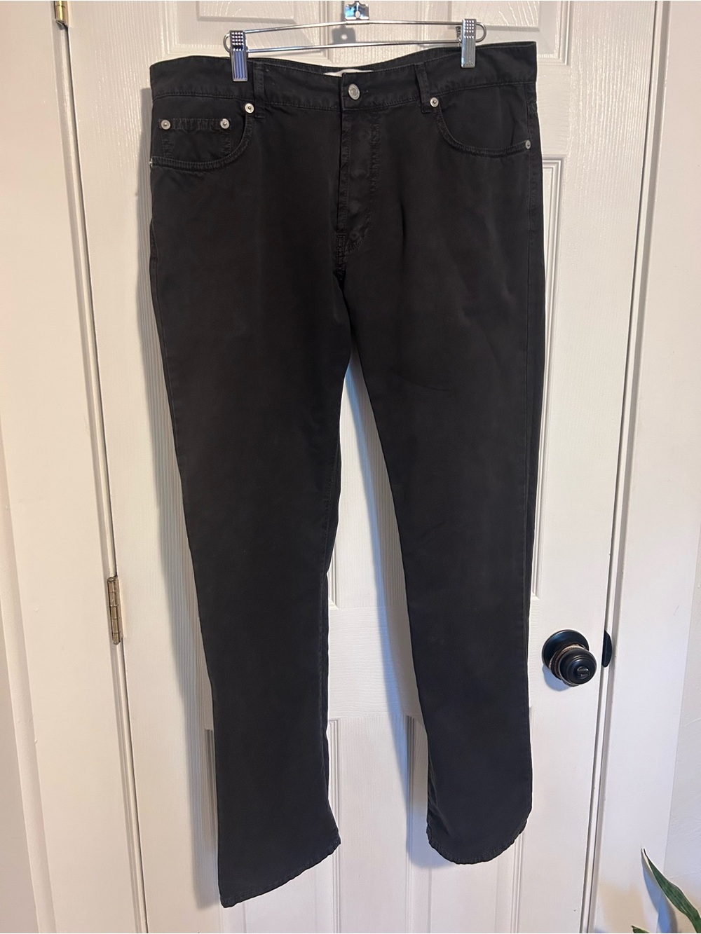 Officine Generale Black Men's Chinos